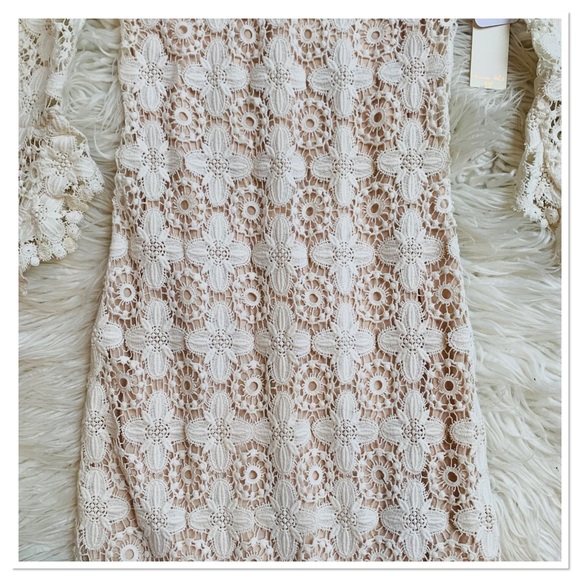 NWT Winston White Carmela Lace Crochet Maxi Dress Ivory Size Small - Picture 4 of 12
